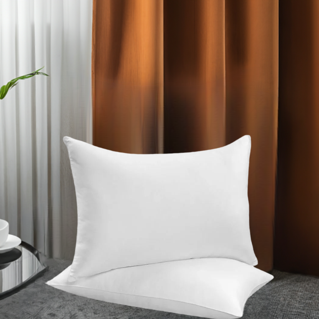 Luxury Duck Feather& Down Pillow Pair 15% Down Zip Carry Case Super Soft