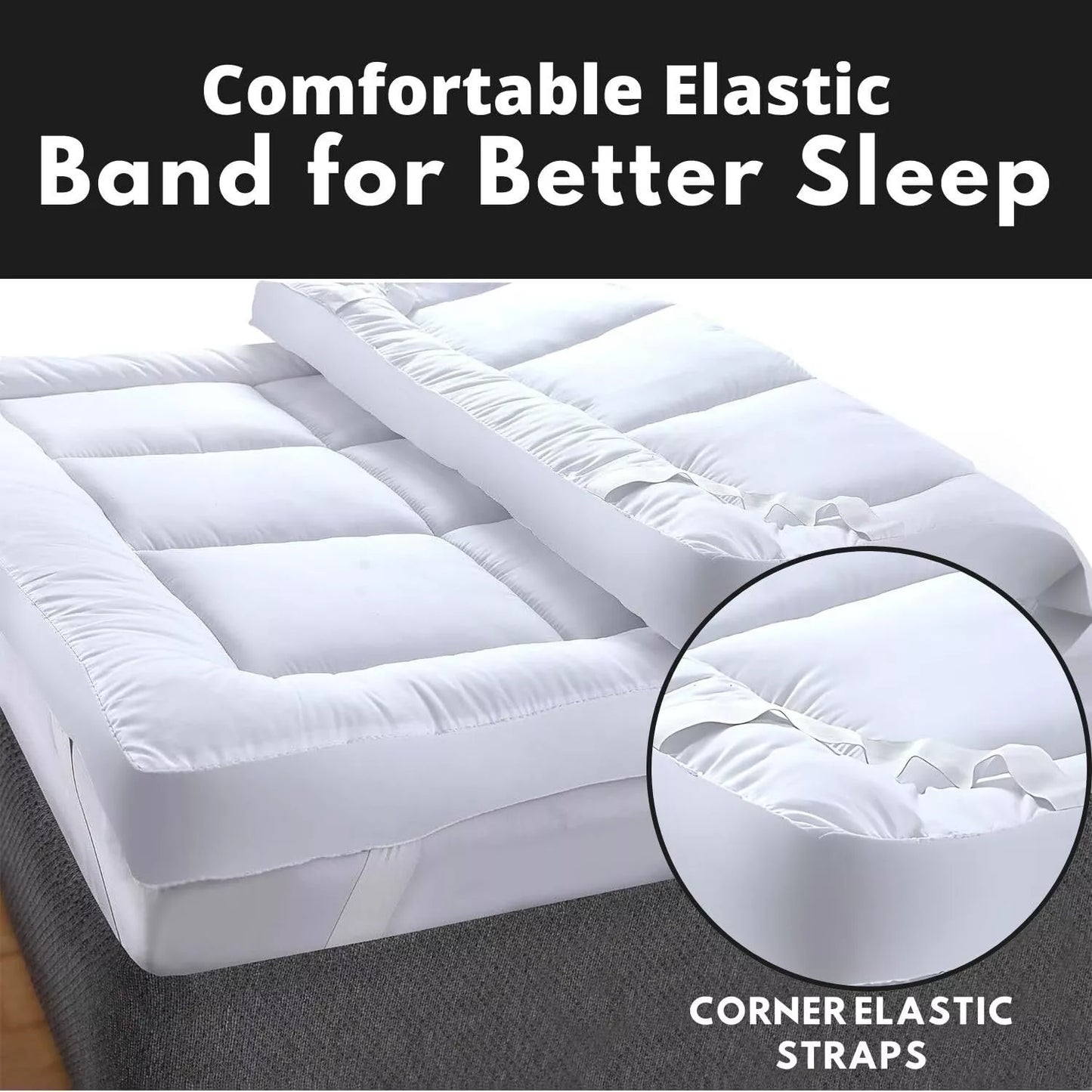 4 Inch Mattress Topper Deep Luxury Soft Hotel Quality Microfiber All Sizes 10cm Depth