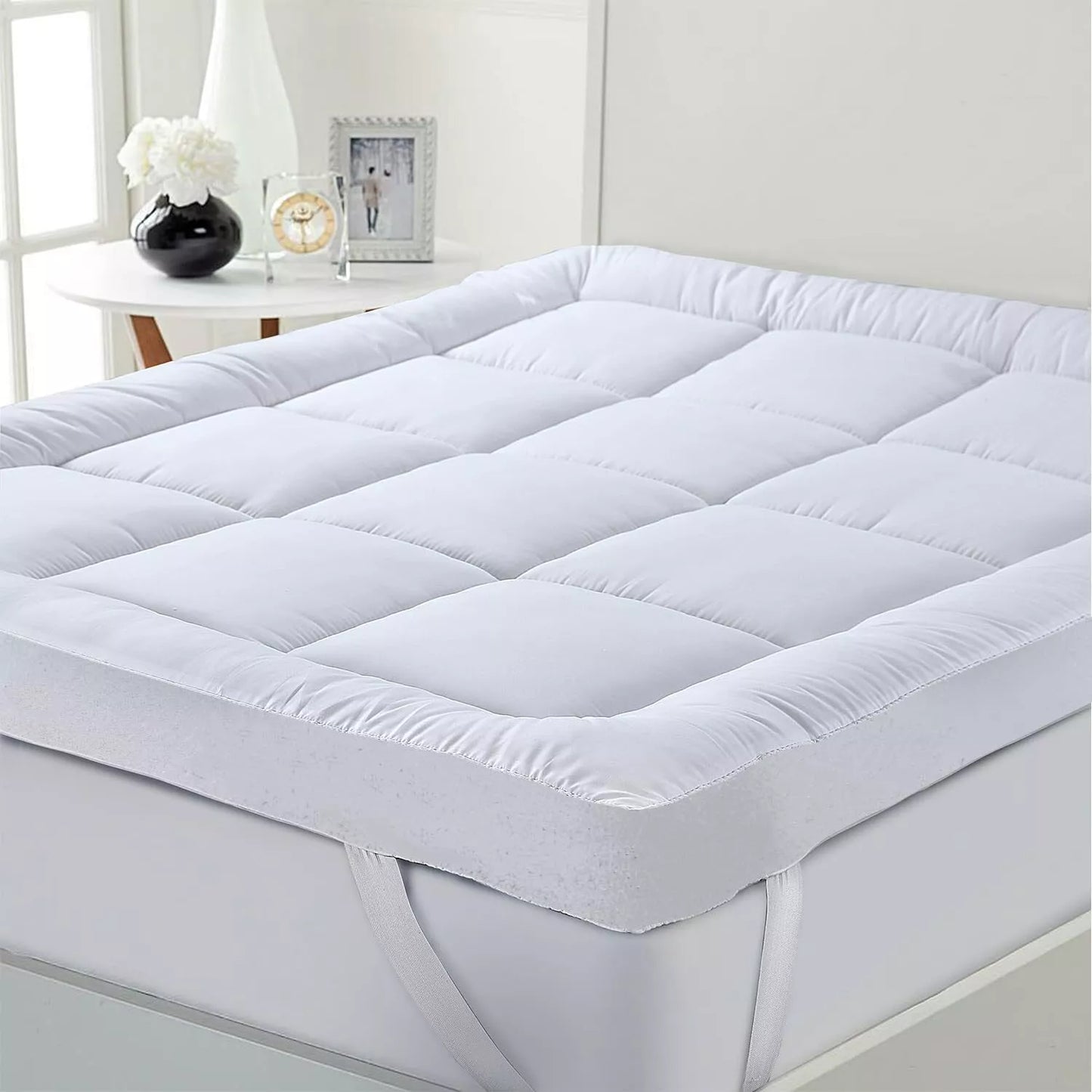 4 Inch Mattress Topper Deep Luxury Soft Hotel Quality Microfiber All Sizes 10cm Depth